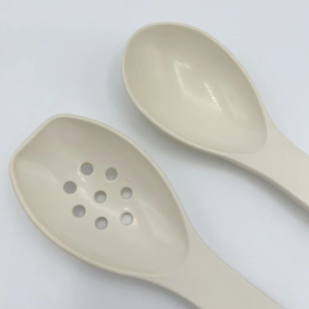 Rubbermaid Heavy Duty Nylon Spoons Basting Stir 1973 Solid 1974 Slotted Set of 2
